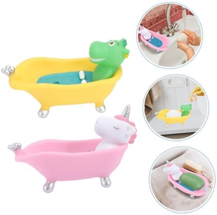 Two-Piece Cute Dinosaur Cartoon Soap Holder