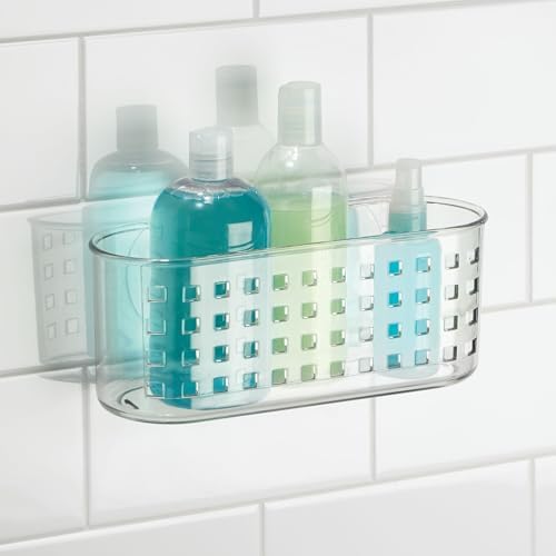 iDesign Hanging Suction Shower Caddy Basket for Bathroom Storage