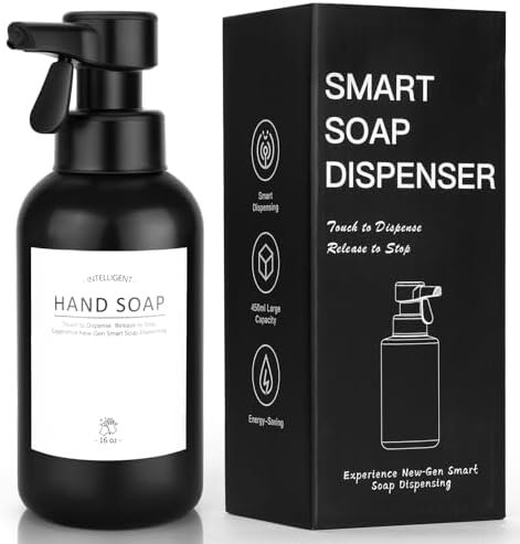 Monstake Touch-Activated Sprayless Dispenser - Sturdy 16 oz for Bathroom Kitchen