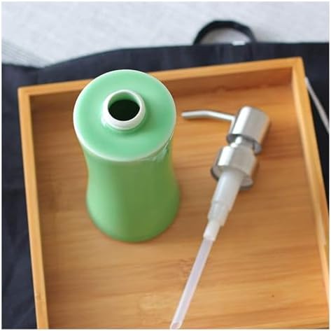 NTIYOU Countertop Soap Dispenser Ceramic Refillable Green