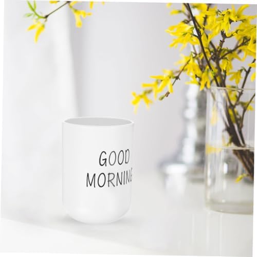 LABRIMP Bathroom Tumbler Cup for Toothbrush and Makeup Brush Organizer White