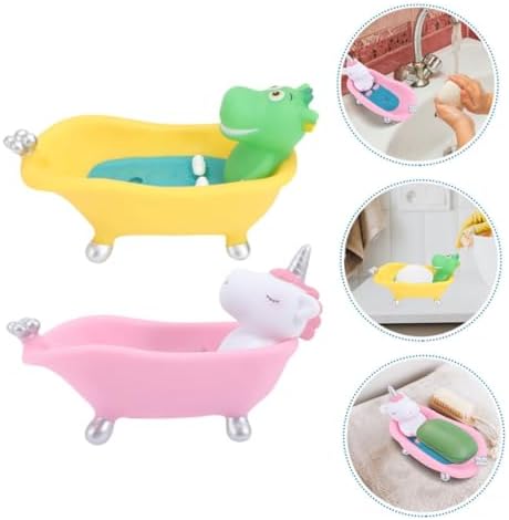 2pcs Cute Cartoon Animal Soap Dish for Bathroom 1