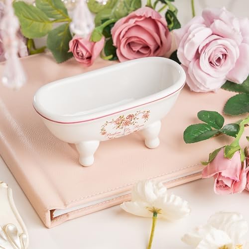 Mini Ceramic Clawfoot Soap Dish Style 01