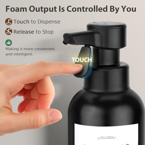 Monstake Touch-Activated Sprayless Dispenser - Sturdy 16 oz for Bathroom Kitchen