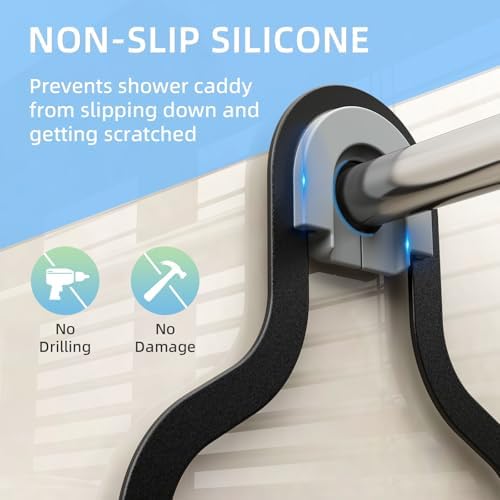 Kadolina Hanging Shower Organizer wSuction Cups