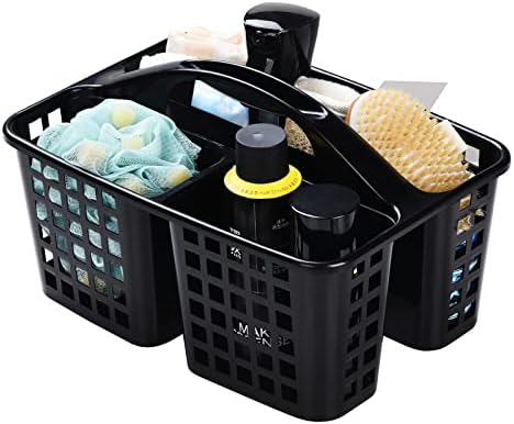 Alink Plastic Shower Caddy with Compartments - Black