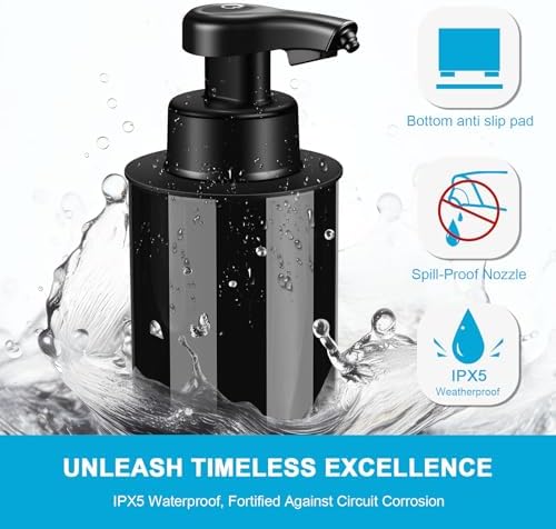 MANUAL FOaming soap dispenser automatic touchless smart sensor black acrylic