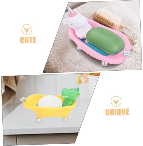 2pcs Cute Cartoon Animal Soap Dish for Bathroom 1