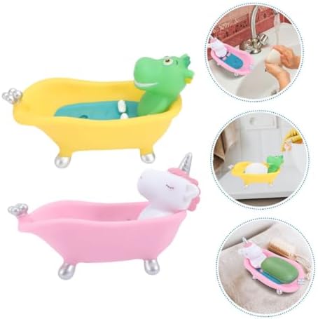 ABOOFAN 2-Pack Cute Cartoon Animal Soap Dish