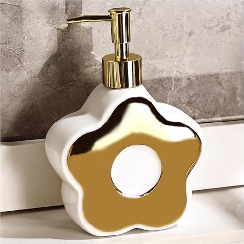 Ceramic Flower Shape Lotion Dispenser 350ml