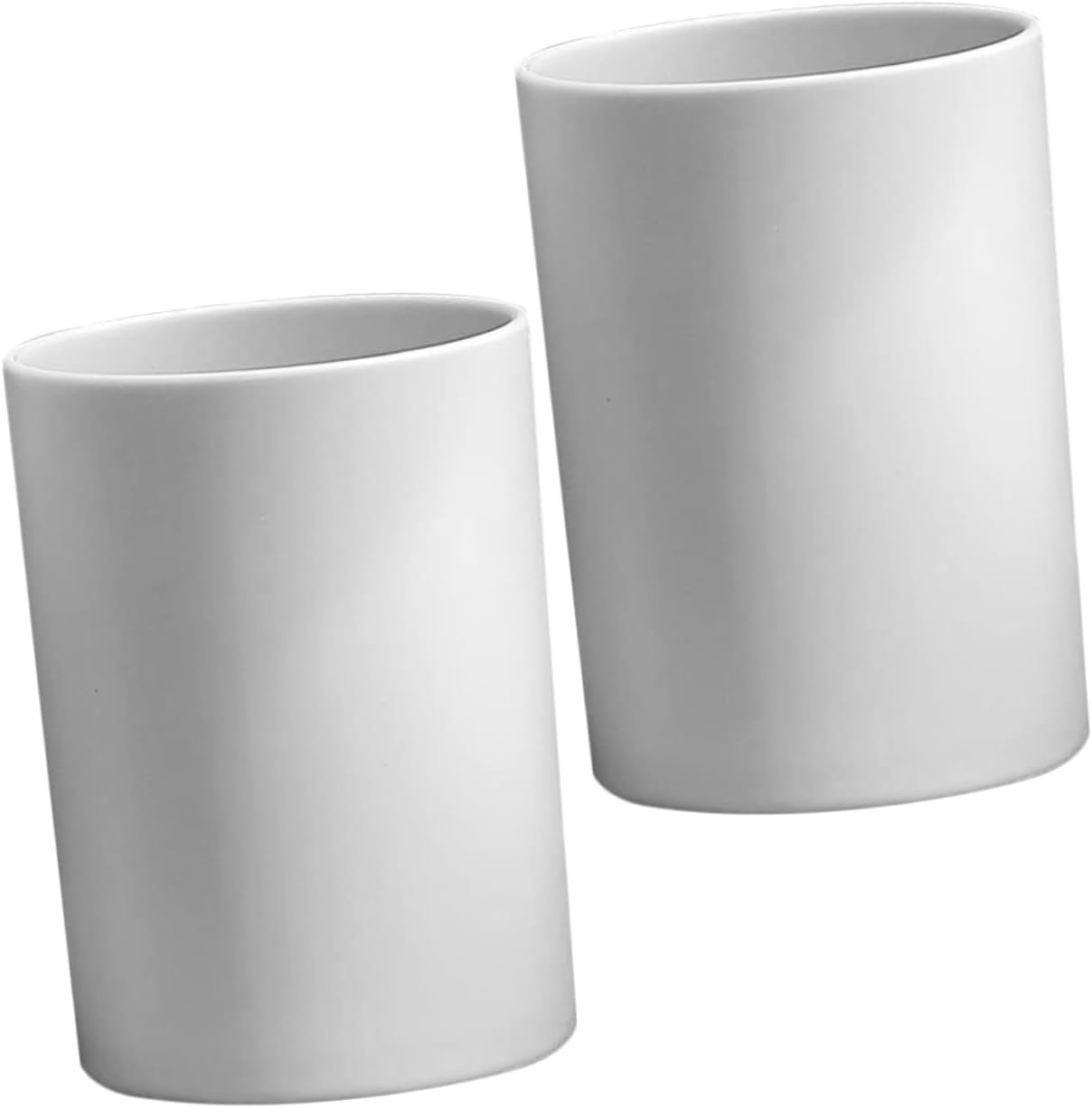 2-Piece Reusable Bathroom Tumbler Cup Holder Multi-Purpose Portable Plastic Design