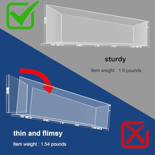 Perfect Organizer Adhesive Acrylic Shower Shelves for Bathroom Storage