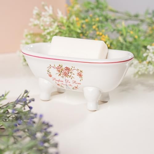 Mini Ceramic Clawfoot Soap Dish Style 01