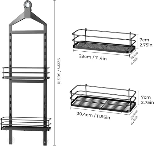 ODesign 2 Tier Height-Adjustable Shower Caddy