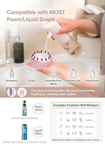 Electric Foaming Dispenser IPX8 Reusable