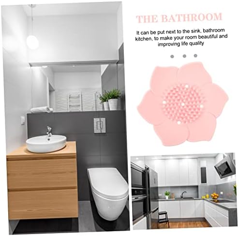Elegant Floral Silicone Soap Dish Holder Self-Draining Kitchen Bathroom Use