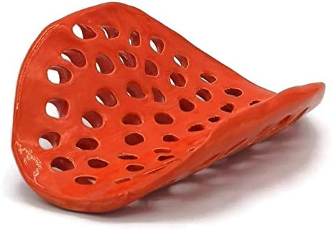 Modern Handmade Ceramic Soap Dish with Organic Shape