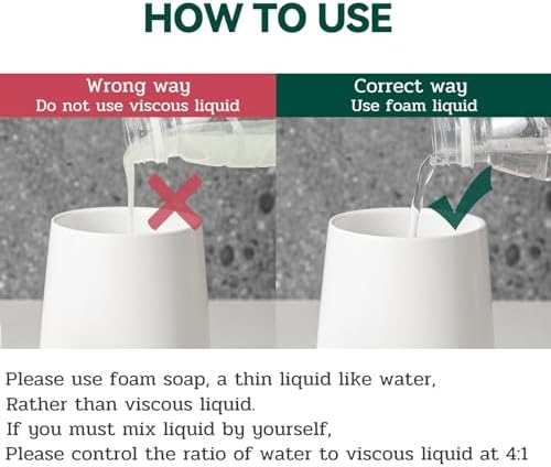 AZMOYAC Foaming Soap Dispenser 2 Pack Ceramic 1