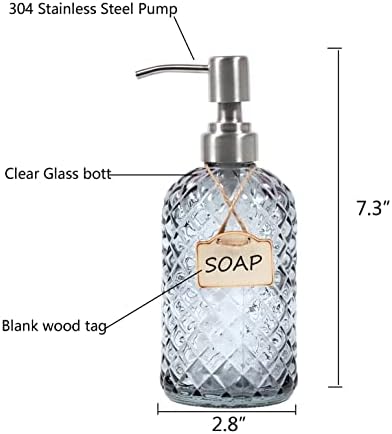 Funly mee Glass Soap Dispenser 2 Pack