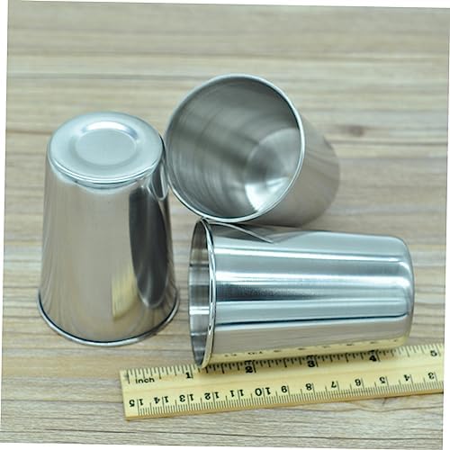 MAGICLULU 2-Pack Stainless Steel Tumbler Reusable Water Toothbrush Cups 180ml Silver