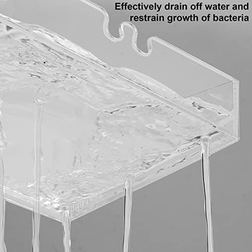 Perfect Organizer Adhesive Acrylic Shower Shelves for Bathroom Storage