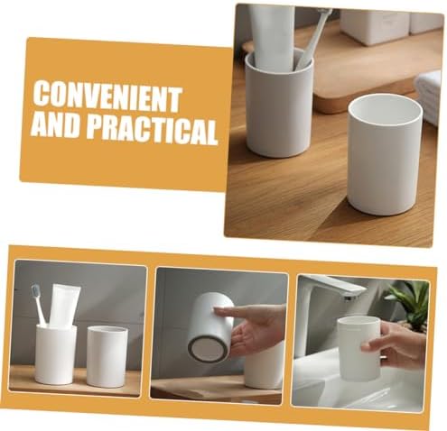 2-Piece Reusable Bathroom Tumbler Cup Holder Multi-Purpose Portable Plastic Design