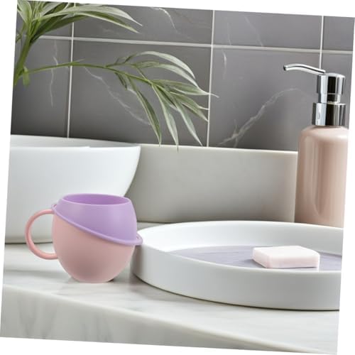 STOBAZA 2pcs Bathroom Mouthwash Cup with Handle