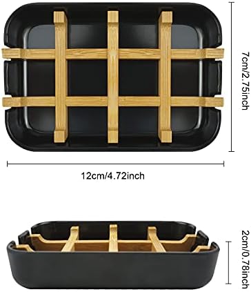 2 Pack Bamboo Soap Dish