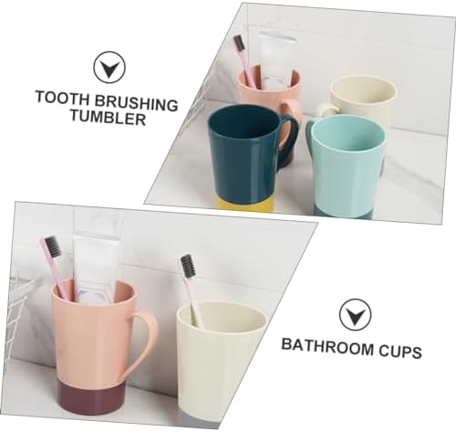 SHOWERORO - 4-Piece Dual Use Toothbrush Toothpaste Holder for Home Travel