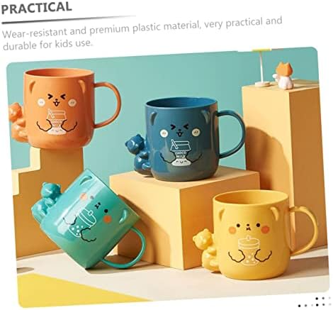 Unbreakable 3D Bathroom Brushing Mugs - Cute Plastic Coffee Cups Hohopeti