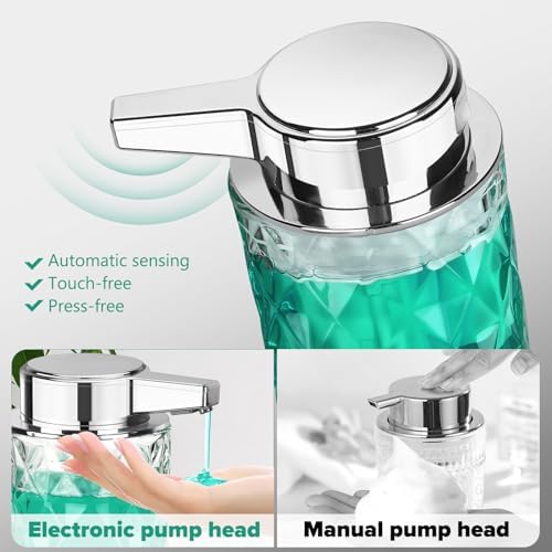 8 oz Glass Touchless Alcohol-Free Automatic Dispenser for Kitchen Bathroom