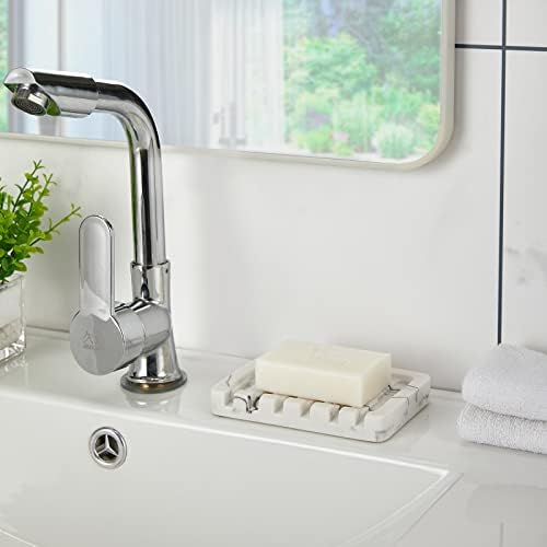 Marble soap dish holder for bathroom kitchen