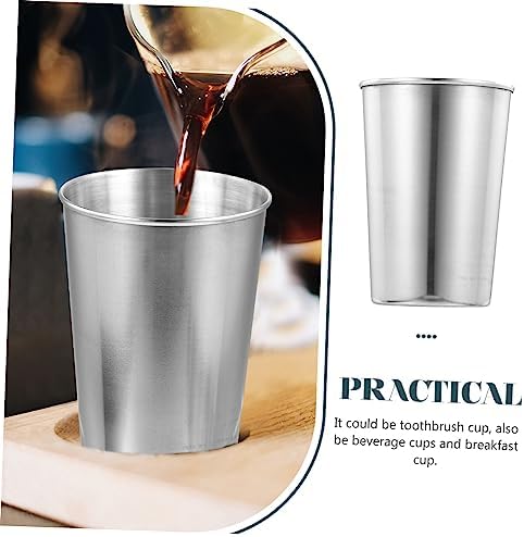 Stainless Steel TumblerSilver DesignBathroom Kitchen Essential