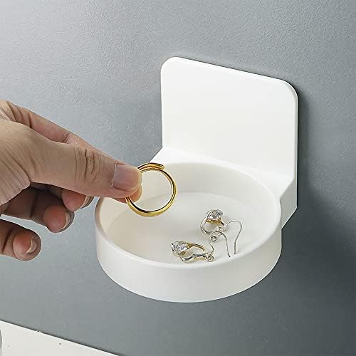 Adhesive Round Floating Shelf for Bathroom and Kitchen Use