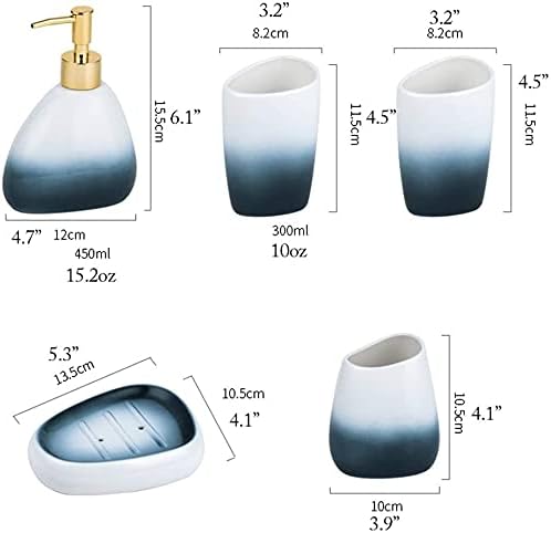 GRADIENT GRAY FASHION SOAP DISPENSER SET 450ML BATHROOM ACCESSORY