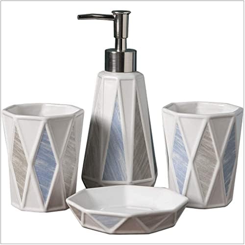 Stylish 4-Piece Soap Dispenser Set for Bathrooms Durable Multipurpose Design