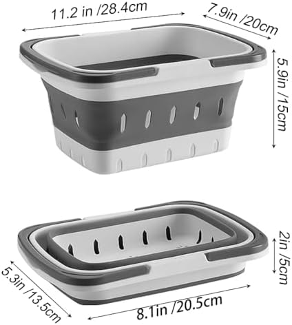 MINDFARGE Portable Folding Plastic Bath Caddy with Handle Blue
