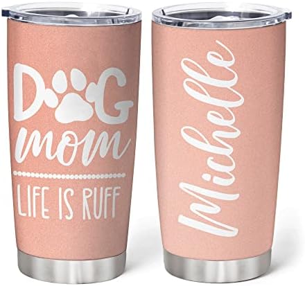 Personalized Dog Mom Tumbler Stainless Steel 20oz Compact Perfect for Travel Gifting