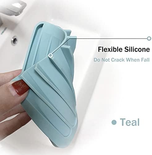 3-Piece Silicone Soap Dishes Self-Draining amp Easy to Clean MODENGKONGJIAN