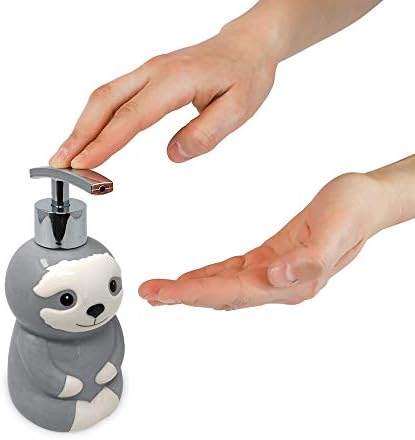 Isaac Jacobs Ceramic Sloth Soap Dispenser 12 Oz
