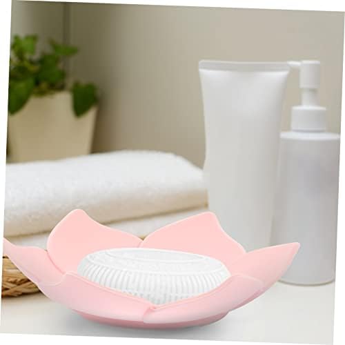 Garneck Silicone Soap Dish Flower-Shaped Self-Draining Elevator Bath Organizer