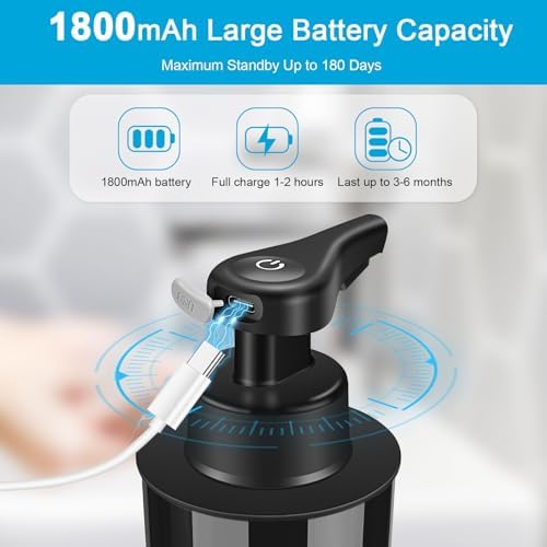 MANUAL FOaming soap dispenser automatic touchless smart sensor black acrylic