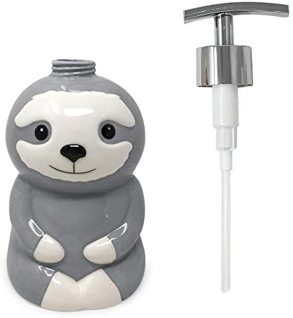 Isaac Jacobs Ceramic Sloth Soap Dispenser 12 Oz