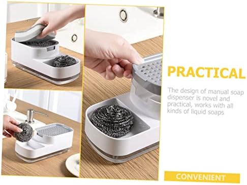 KONTONTY Dish Soap Dispenser - Safe Plastic Pump for Kitchen Bathroom
