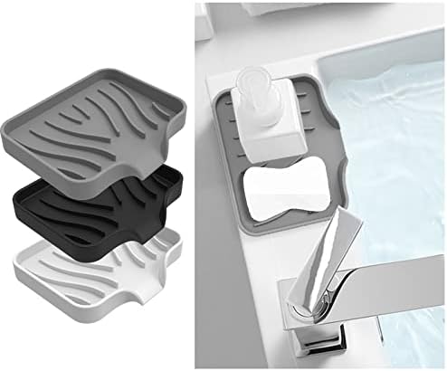 3 pack silicone soap holders for showers baths and MORE