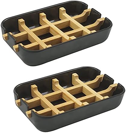 2 Pack Bamboo Soap Dish