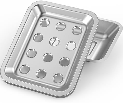 FUKANG Stainless Steel Soap Dish Double Layer Drain Durable Multipurpose