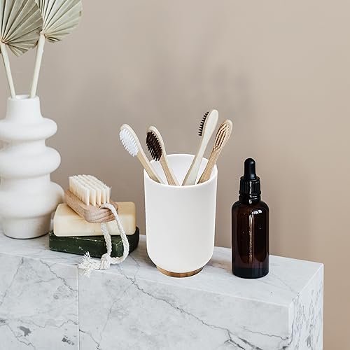 EVIDECO Bamboo Vanity Tumbler - 10 fl oz Capacity - Durable Bamboo PS Design
