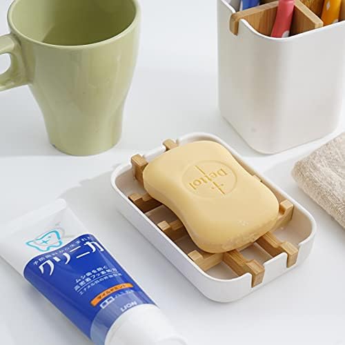 Bamboo Bar Soap Holder 2-Pack