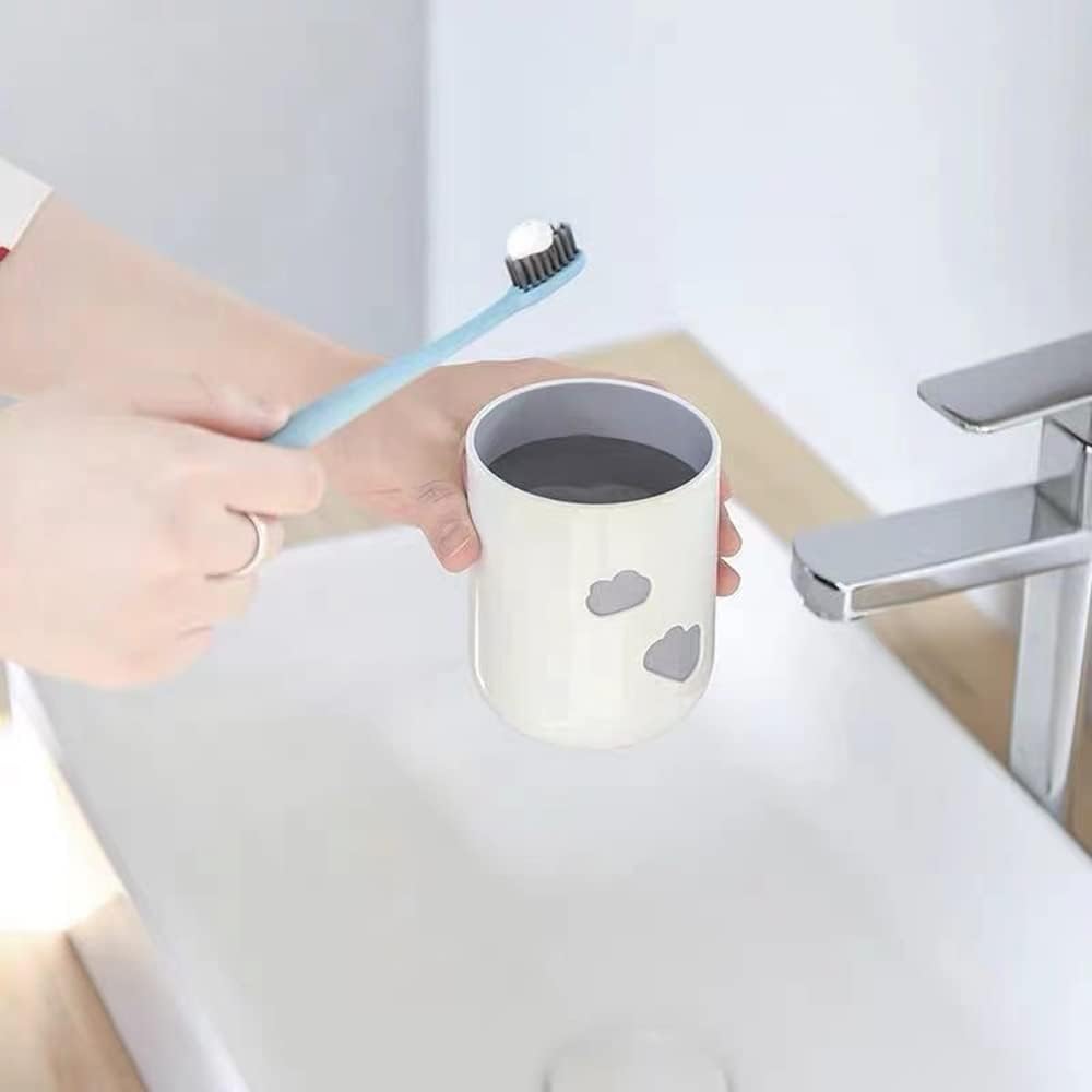 Cloud Mouthwash Cup Home Brushing Cup Creative Cutesy DesignLight Pink Off White